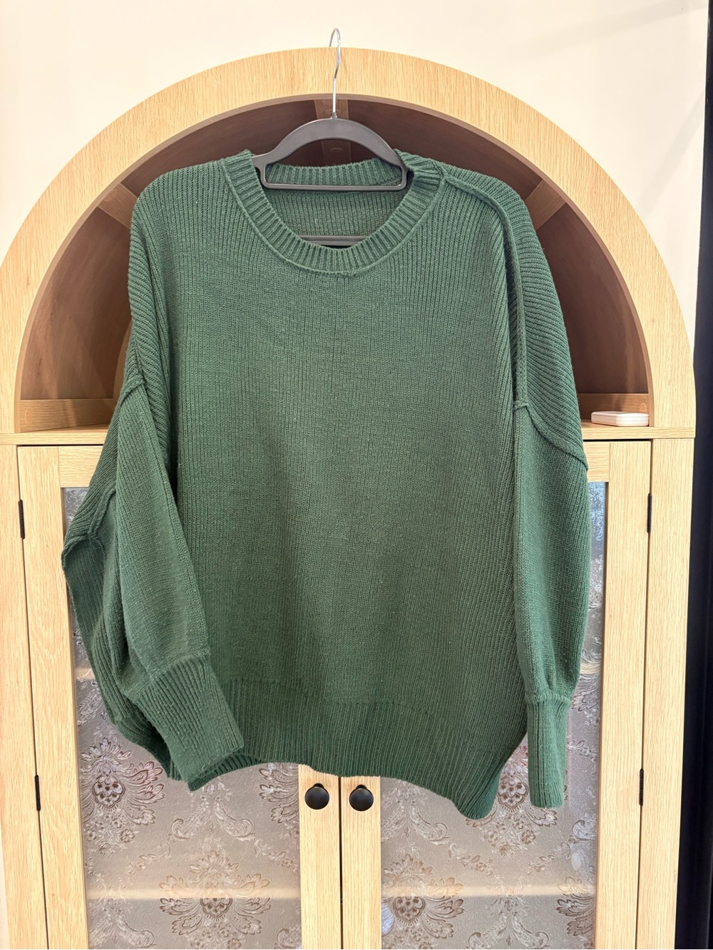 Forest Green Crewneck Knit Sweater